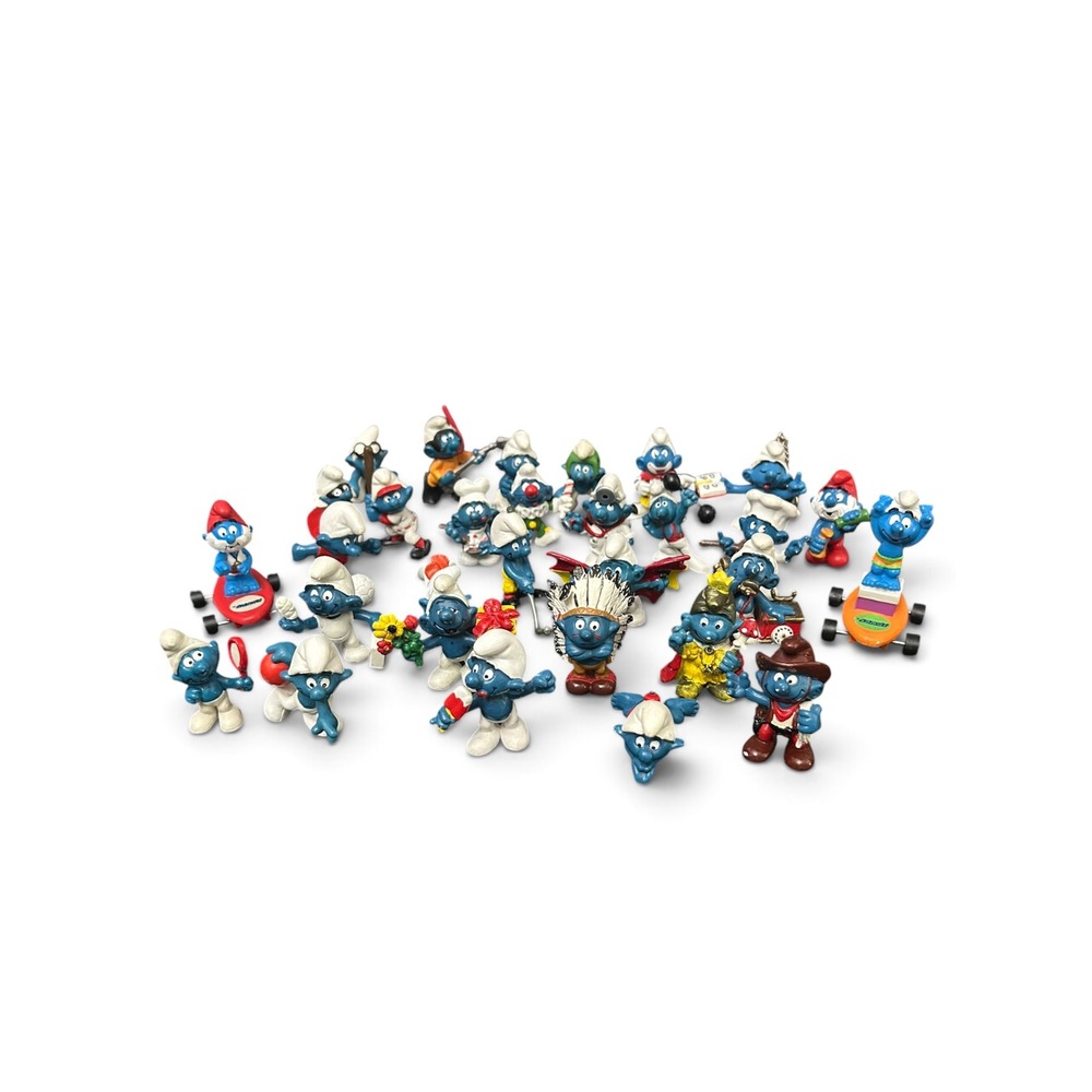 Vintage Schleich & Wallace Berrie Smurfs Collection (30 Mixed Figures)